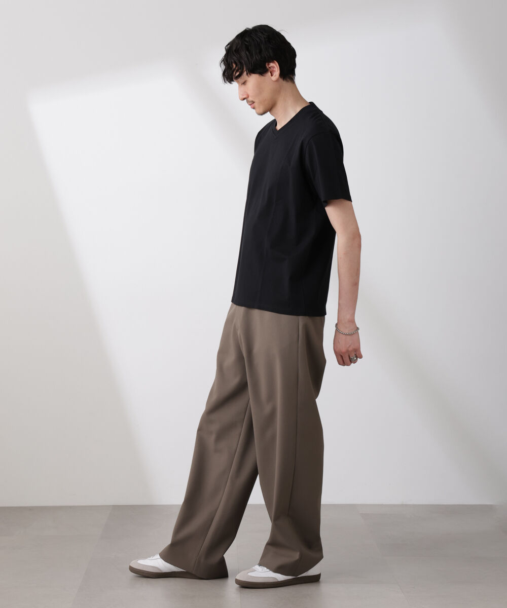 nano･universe「WEB限定/ジャケT(R) Vネック 半袖」|Tシャツ・カットソー|