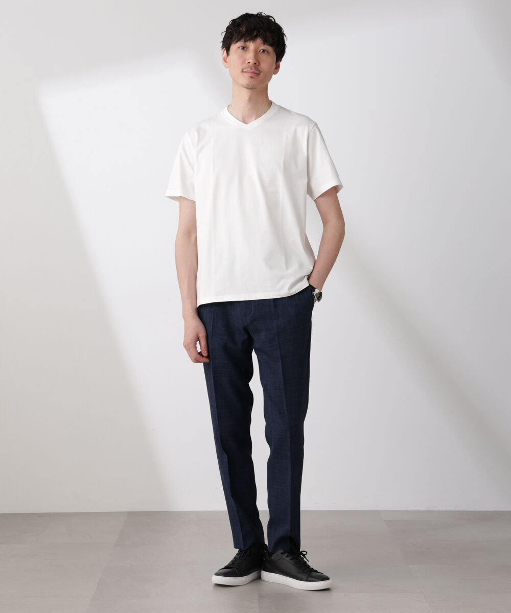 nano･universe「WEB限定/ジャケT(R) Vネック 半袖」|Tシャツ・カットソー|