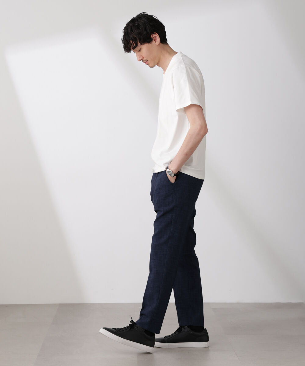 nano･universe「WEB限定/ジャケT(R) Vネック 半袖」|Tシャツ・カットソー|