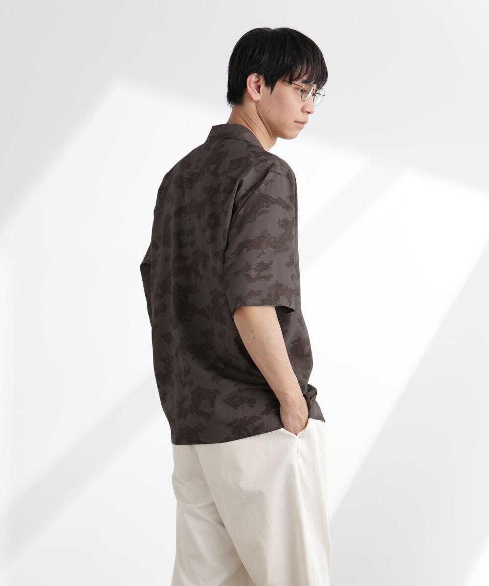 nano･universe「オリジナルパターン開襟シャツ 半袖」|シャツ・ブラウス|