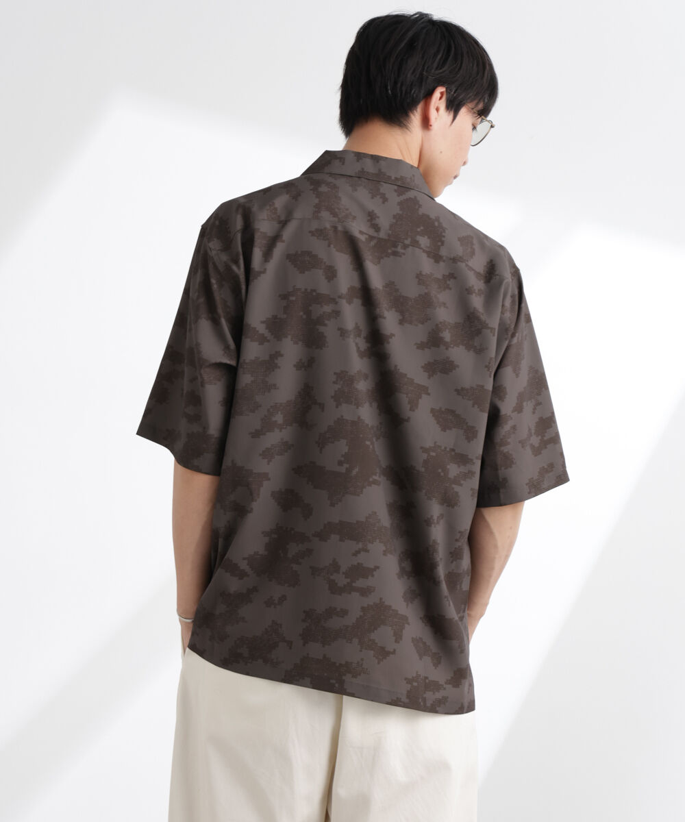nano･universe「オリジナルパターン開襟シャツ 半袖」|シャツ・ブラウス|
