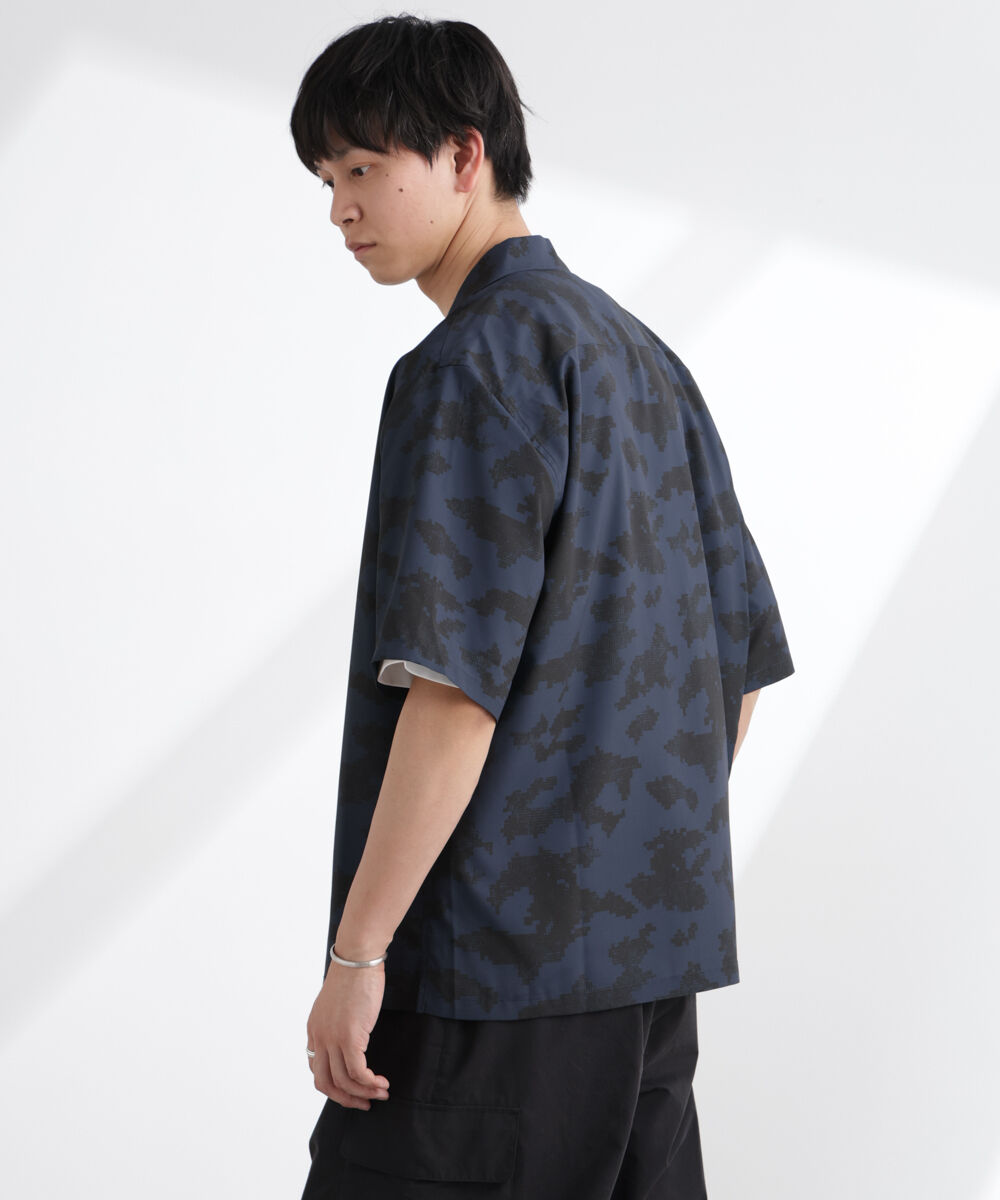 nano･universe「オリジナルパターン開襟シャツ 半袖」|シャツ・ブラウス|