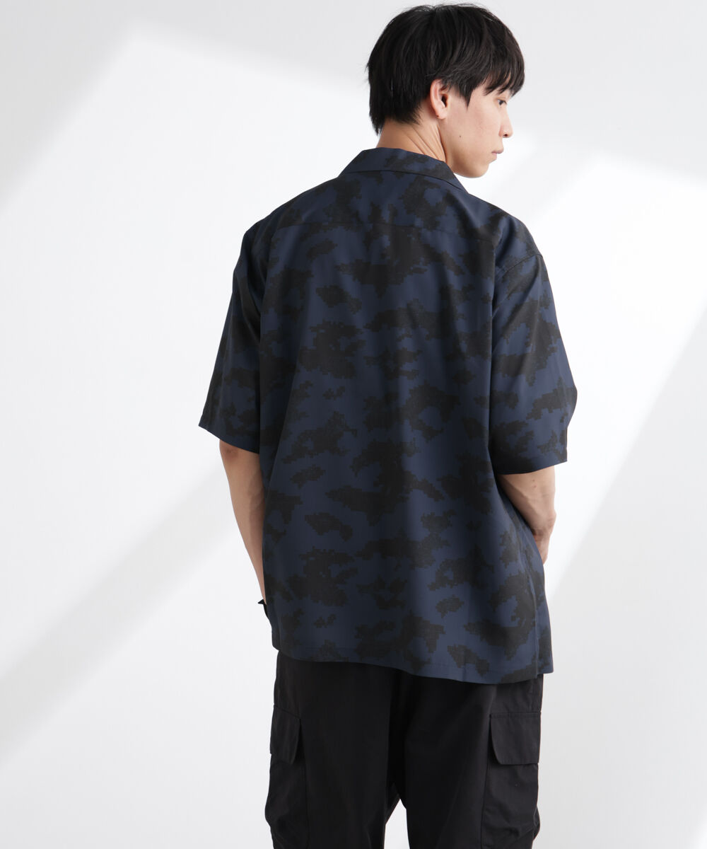 nano･universe「オリジナルパターン開襟シャツ 半袖」|シャツ・ブラウス|