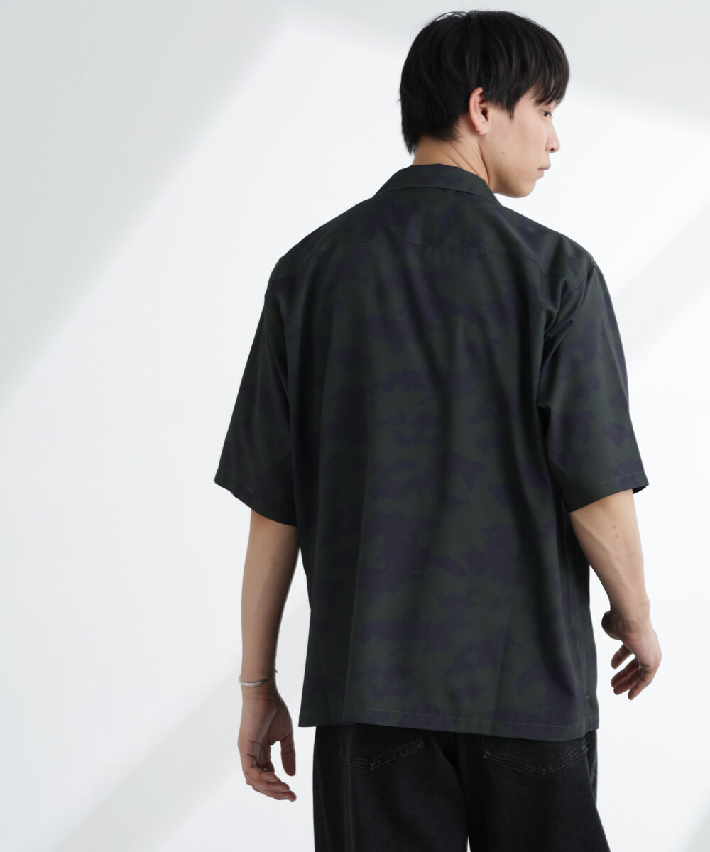 nano･universe「オリジナルパターン開襟シャツ 半袖」|シャツ・ブラウス|