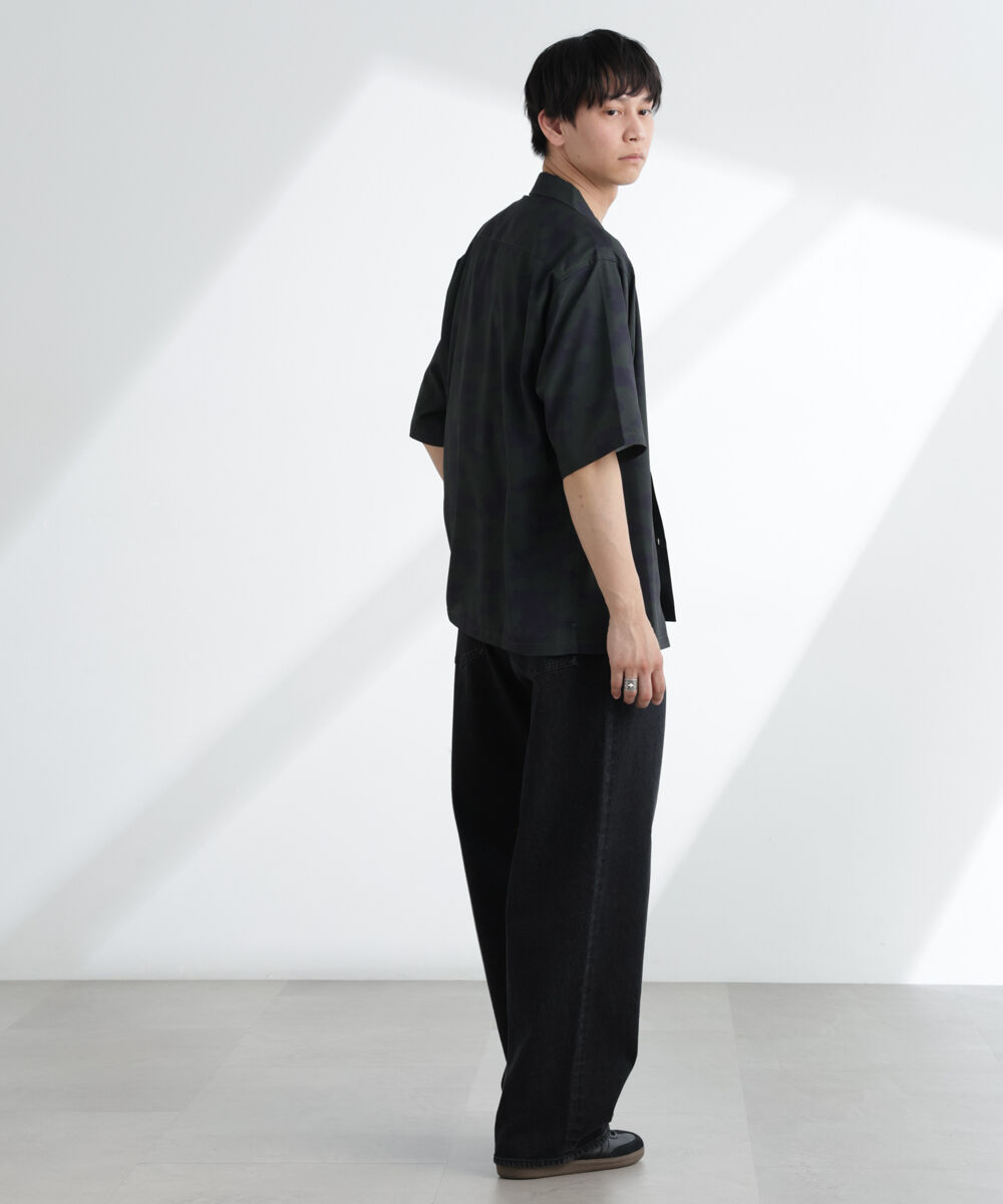 nano･universe「オリジナルパターン開襟シャツ 半袖」|シャツ・ブラウス|