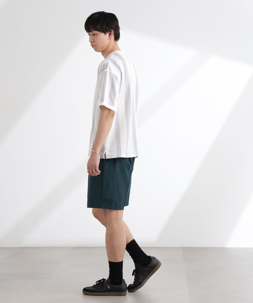 nano･universe「ストライプジャガードTシャツ 半袖」|Tシャツ・カットソー|