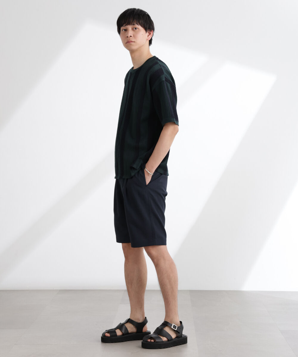 nano･universe「ストライプジャガードTシャツ 半袖」|Tシャツ・カットソー|