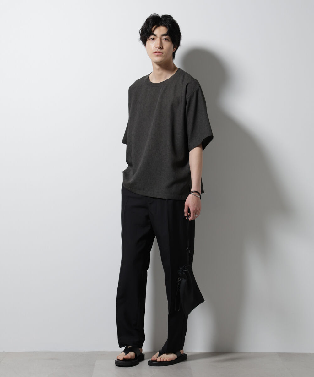 nano･universe「テックリネン布帛Tシャツ 半袖」|Tシャツ・カットソー|