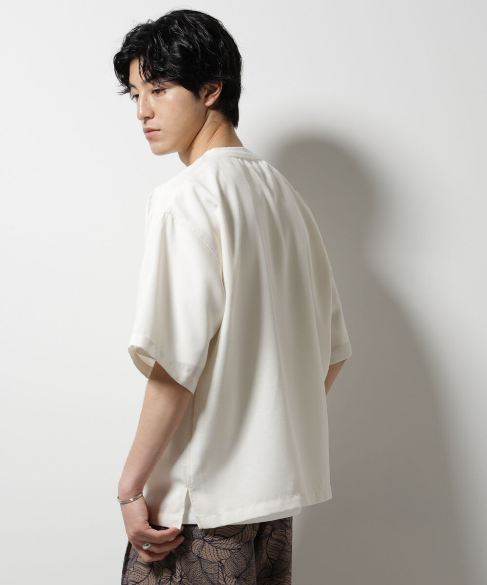nano･universe「テックリネン布帛Tシャツ 半袖」|Tシャツ・カットソー|