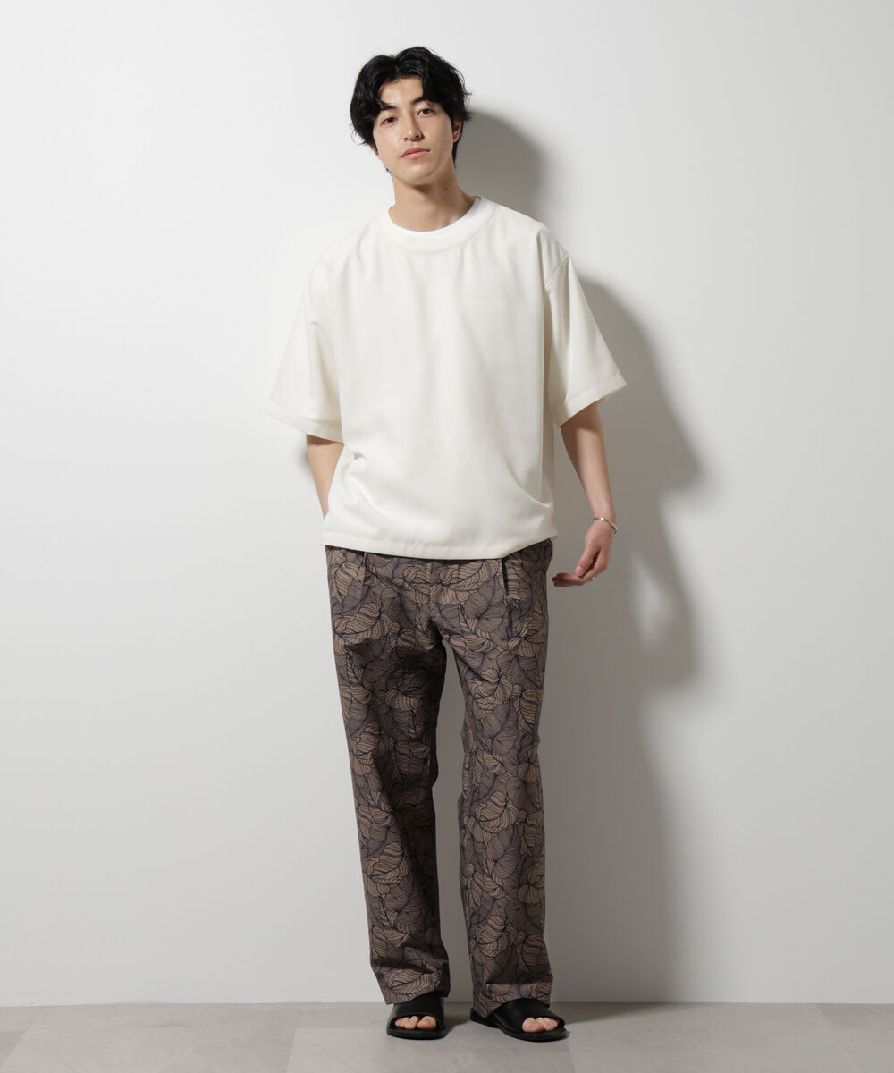 nano･universe「テックリネン布帛Tシャツ 半袖」|Tシャツ・カットソー|