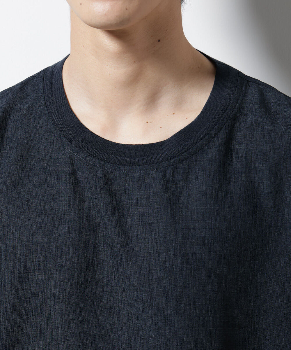 nano･universe「テックリネン布帛Tシャツ 半袖」|Tシャツ・カットソー|