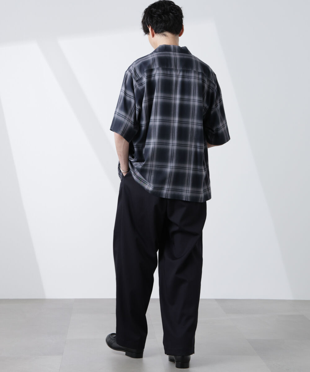 nano･universe「オリジナルパターンオンブレーシャツ 半袖」|シャツ・ブラウス|