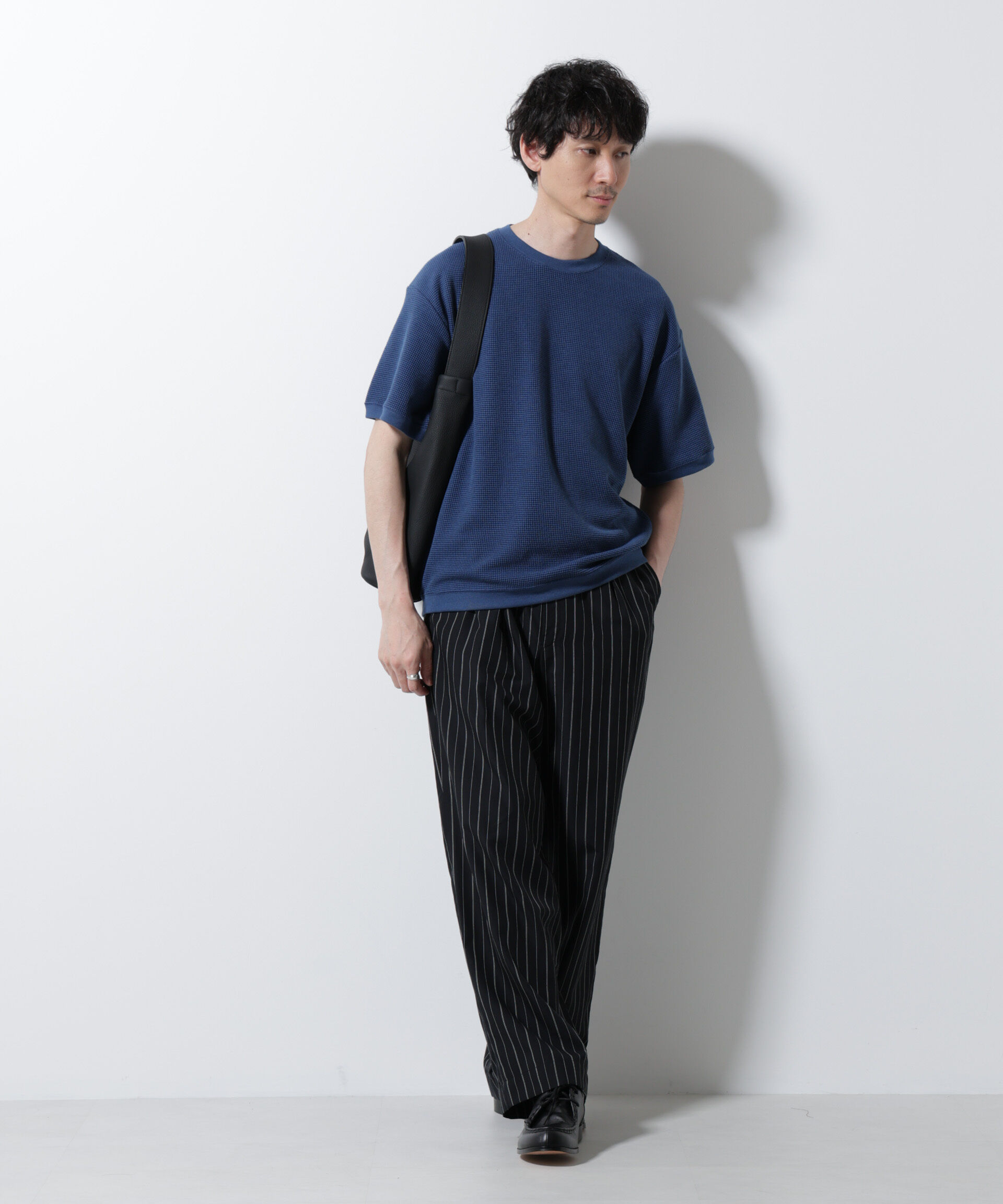 nano･universe「テックワッフルクルーネックTシャツ 半袖」|Tシャツ・カットソー|