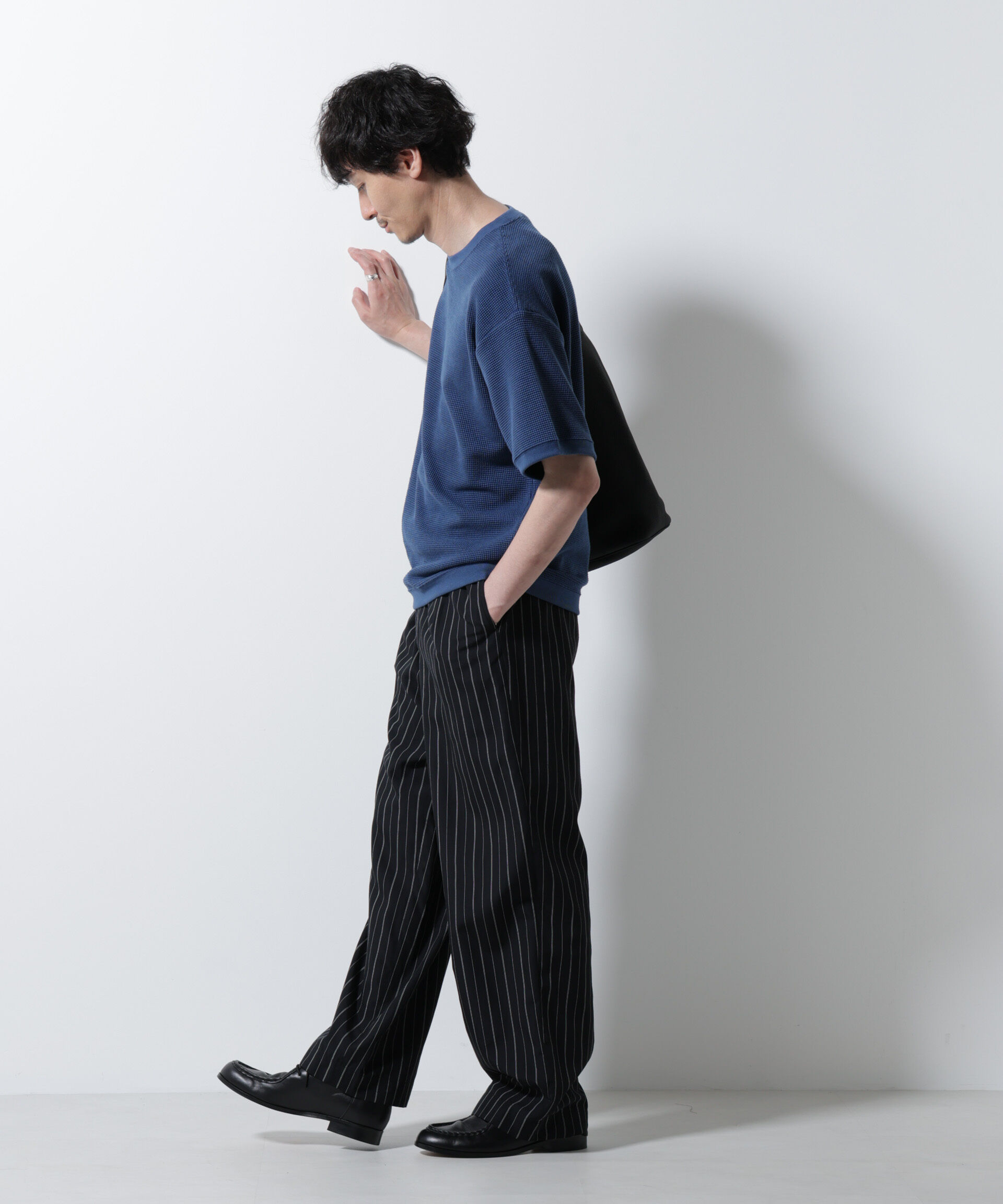 nano･universe「テックワッフルクルーネックTシャツ 半袖」|Tシャツ・カットソー|