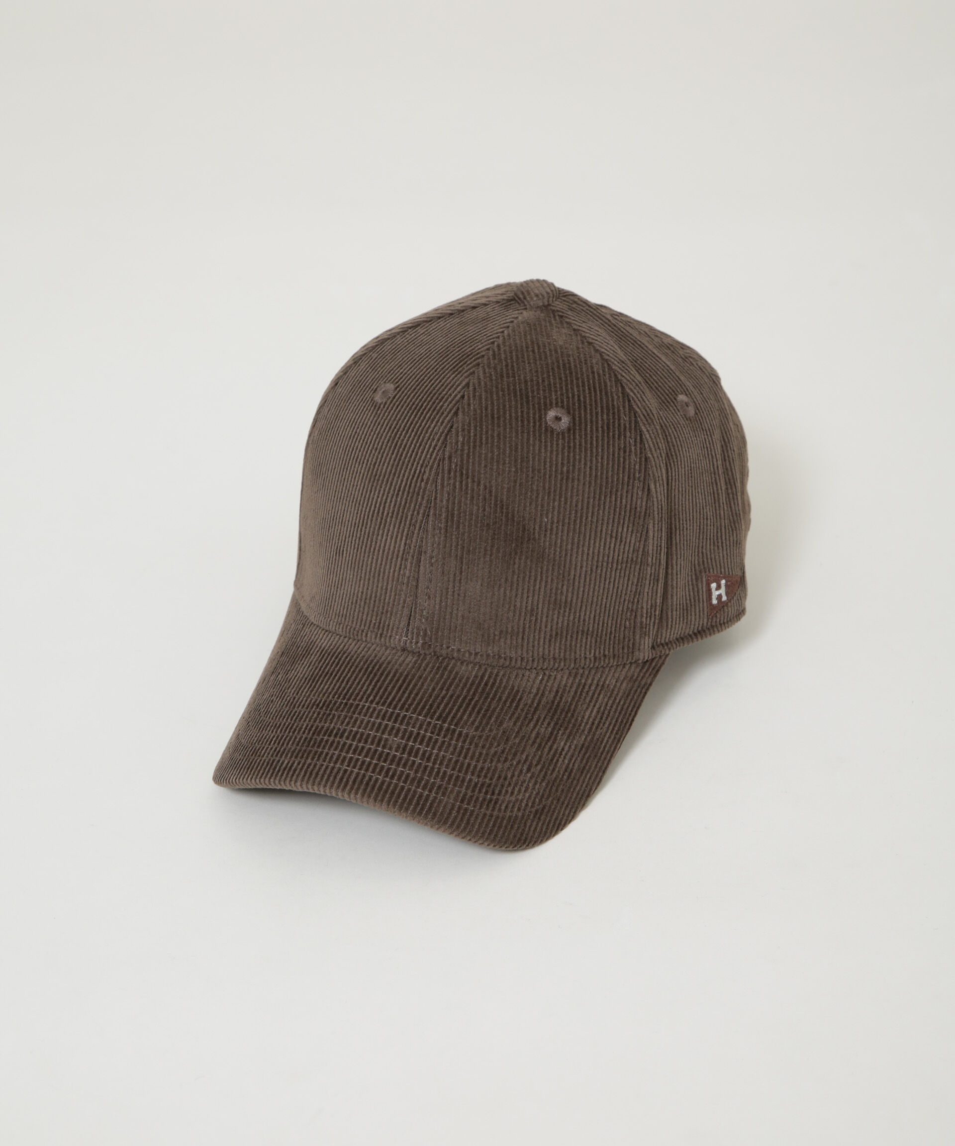 nano･universe「Healthknit/別注 コーデュロイペナント刺繍キャップ」|キャップ・キャスケット|ブラウン