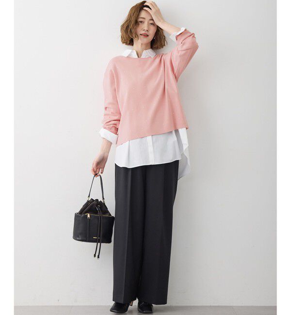 23区「スエード コンビ ドロスト バッグ」|ショルダー・メッセンジャー|