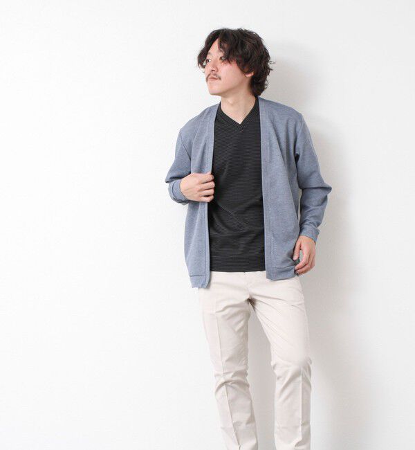 NOLLEY'S goodman「《ビジカジ対応》セミシルケットスムース ボーダー Vネック ドレスTシャツ 25SS」|Tシャツ・カットソー|