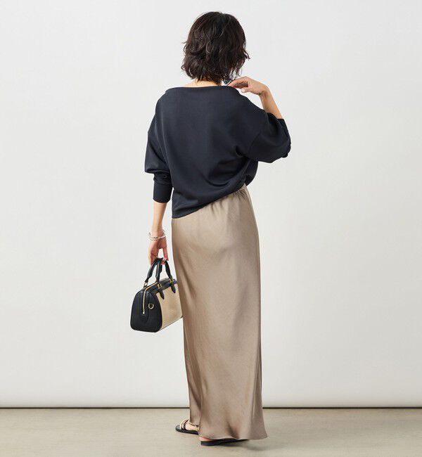 NOLLEY'S sophi「ウォッシャブルダブルサテンナロースカート」|フレア|