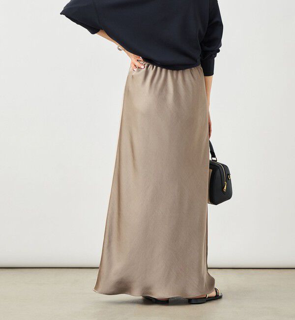 NOLLEY'S sophi「ウォッシャブルダブルサテンナロースカート」|フレア|