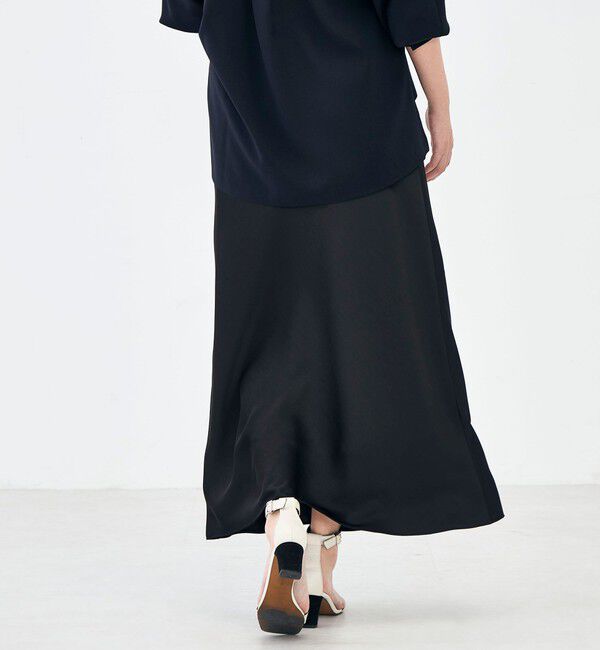 NOLLEY'S sophi「ウォッシャブルダブルサテンナロースカート」|フレア|