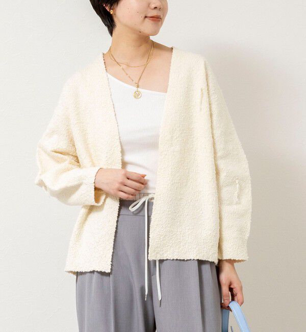 NOLLEY'S sophi「【IRONING/アイロニング】bubble cottonカーディガン」|カーディガン|オフホワイト