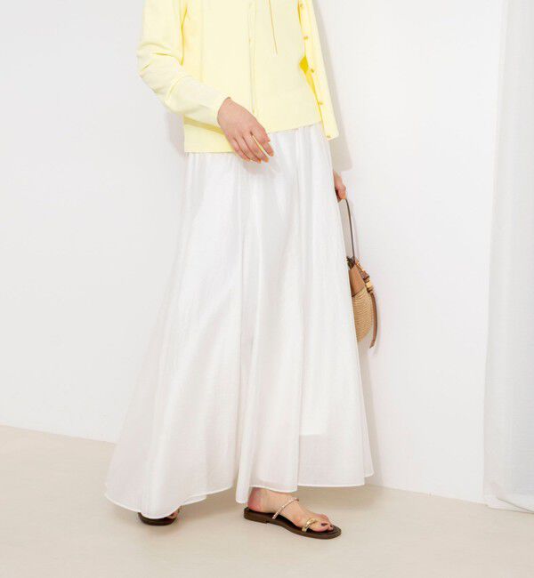 NOLLEY'S sophi「ウォッシャブルシアーボリュームフレアロングスカート」|フレア|