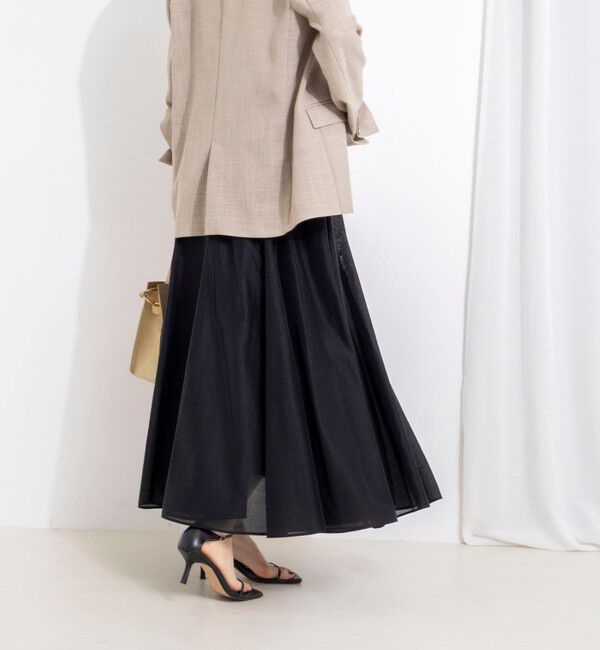NOLLEY'S sophi「ウォッシャブルシアーボリュームフレアロングスカート」|フレア|