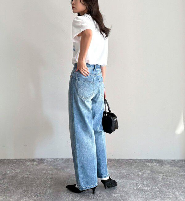 fredy emue「FRセンタープレスセミワイドデニムパンツ」|デニム|