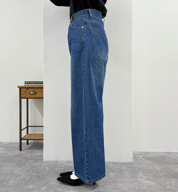 fredy emue「FRセンタープレスセミワイドデニムパンツ」|デニム|