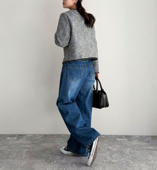 fredy emue「FRセンタープレスセミワイドデニムパンツ」|デニム|