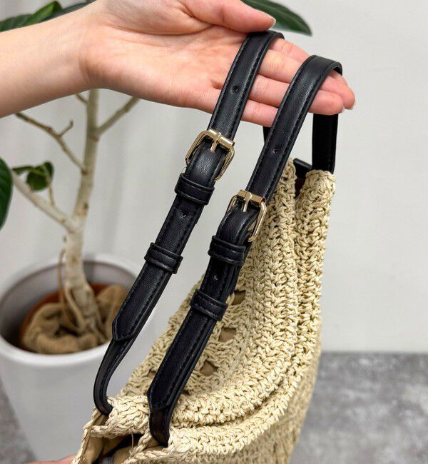 fredy emue「異素材ハンドルペーパートート＆ショルダーバッグ」|かごバッグ|