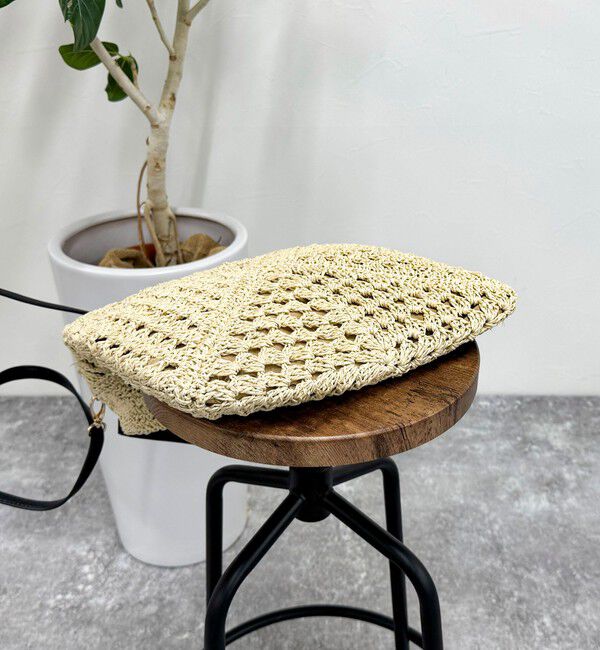 fredy emue「異素材ハンドルペーパートート＆ショルダーバッグ」|かごバッグ|