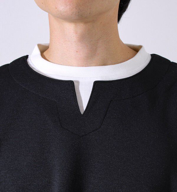 GLOSTER「【全方向杢ダンボール】フェイクキーネックロングスリーブ」|Tシャツ・カットソー|