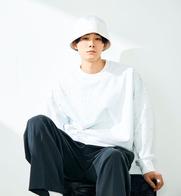 GLOSTER「星穴ネップボンディング クルーネックスウェット」|スウェット・ジャージ|