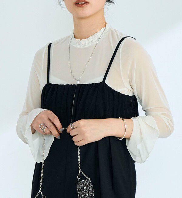 fredy emue「フレアスリーブシアーチュールプルオーバー」|Tシャツ・カットソー|