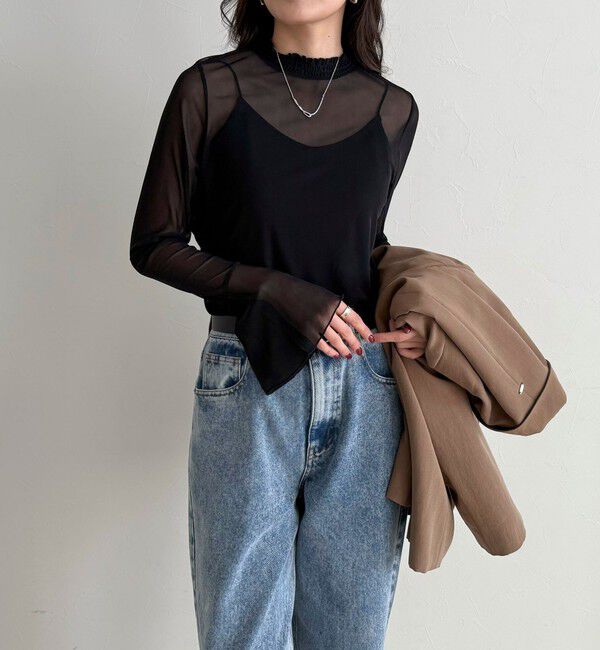 fredy emue「フレアスリーブシアーチュールプルオーバー」|Tシャツ・カットソー|