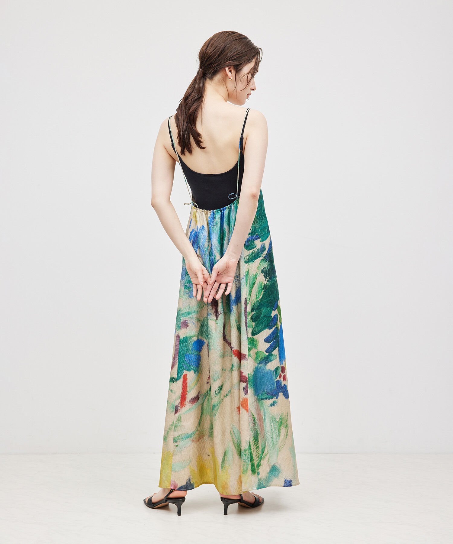 ROPE「コットンシルク丸胴テレコカップ付きキャミソール」|キャミソール|