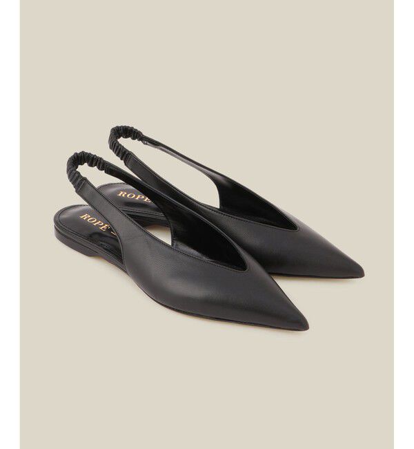 ROPE「ポインテッドVカットパンプス」|パンプス|