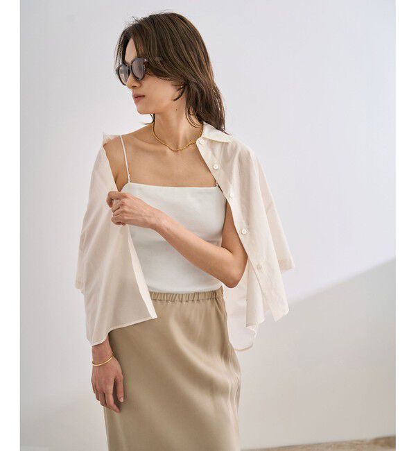 ROPE「カップ付きオーガニックコットンキャミソール/洗える」|キャミソール|