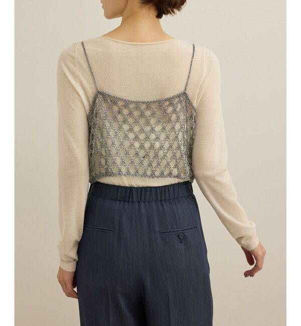 ROPE「ラメコードメッシュキャミソール/洗える」|キャミソール|