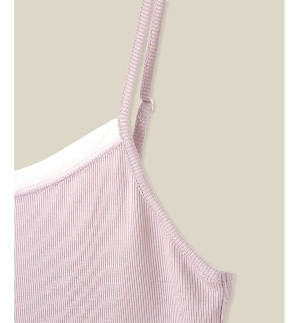 ROPE「【WEB・一部店舗限定】【接触冷感/UVカット】前後2WAY チュールコンビアシメキャミソール」|キャミソール|