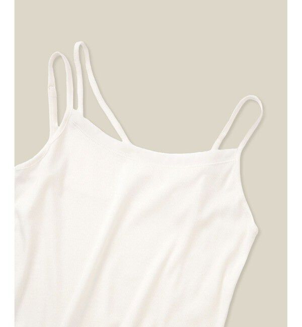ROPE「【WEB・一部店舗限定】【接触冷感/UVカット】前後2WAY チュールコンビアシメキャミソール」|キャミソール|