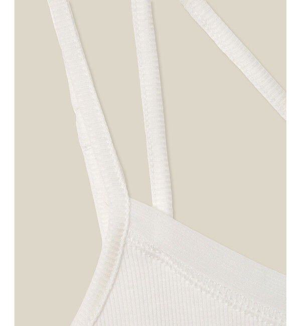 ROPE「【WEB・一部店舗限定】【接触冷感/UVカット】前後2WAY チュールコンビアシメキャミソール」|キャミソール|