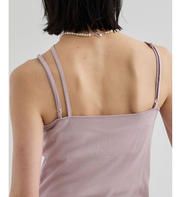 ROPE「【WEB・一部店舗限定】【接触冷感/UVカット】前後2WAY チュールコンビアシメキャミソール」|キャミソール|