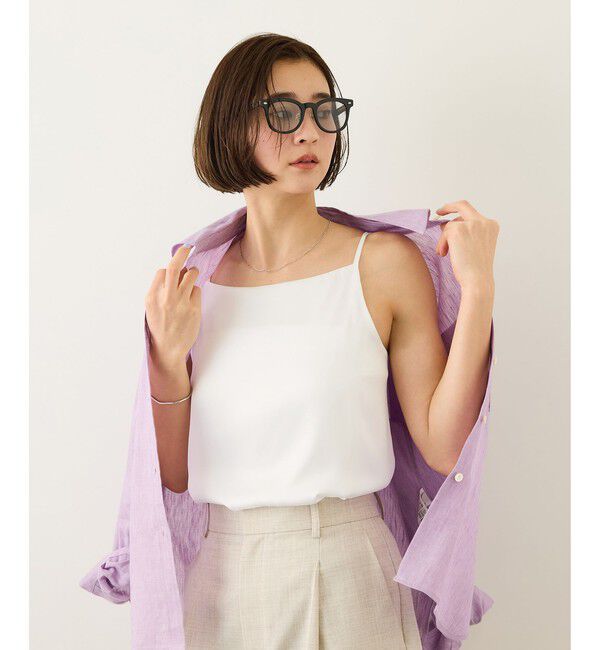 ROPE「サテンコンビジャージーキャミソール/イージーケア」|キャミソール|