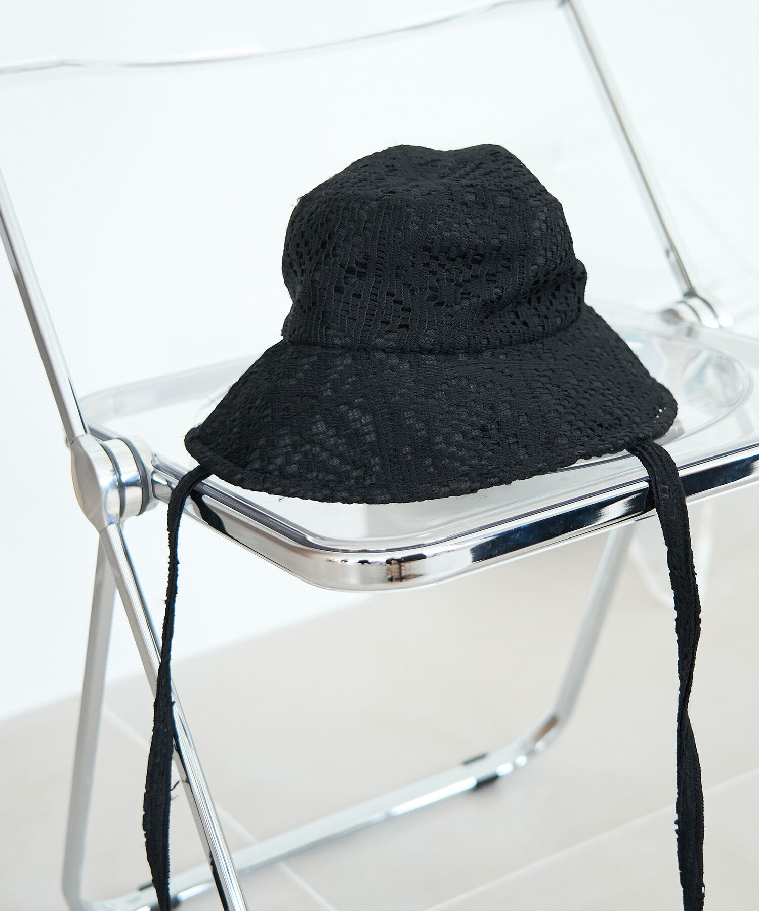 ROPE PICNIC PASSAGE「ワイヤー入りレースハット」|ハット|ブラック(01)