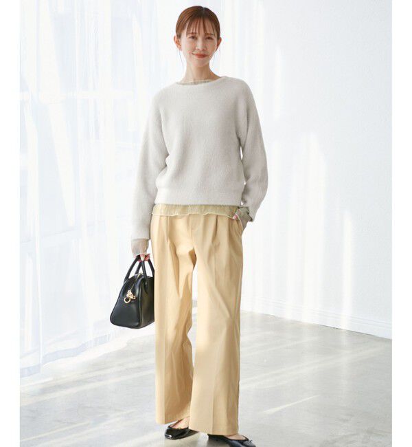 Rope&rsquo;Picnic「fluffy knitフラッフィーニット/ふわふわMIXフェザーニットプルオーバー/洗濯機OK」|ニット・セーター|