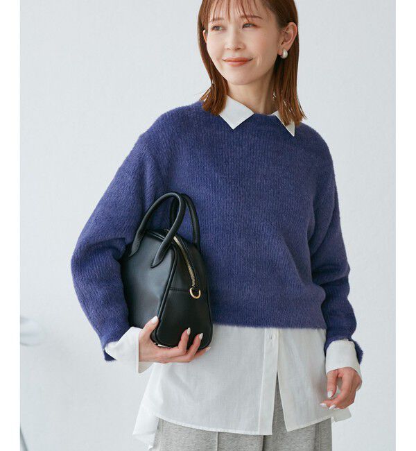 Rope&rsquo;Picnic「fluffy knitフラッフィーニット/ふわふわMIXフェザーニットプルオーバー/洗濯機OK」|ニット・セーター|