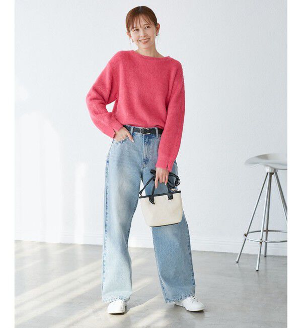 Rope&rsquo;Picnic「fluffy knitフラッフィーニット/ふわふわMIXフェザーニットプルオーバー/洗濯機OK」|ニット・セーター|