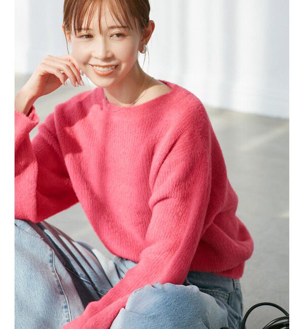 Rope&rsquo;Picnic「fluffy knitフラッフィーニット/ふわふわMIXフェザーニットプルオーバー/洗濯機OK」|ニット・セーター|